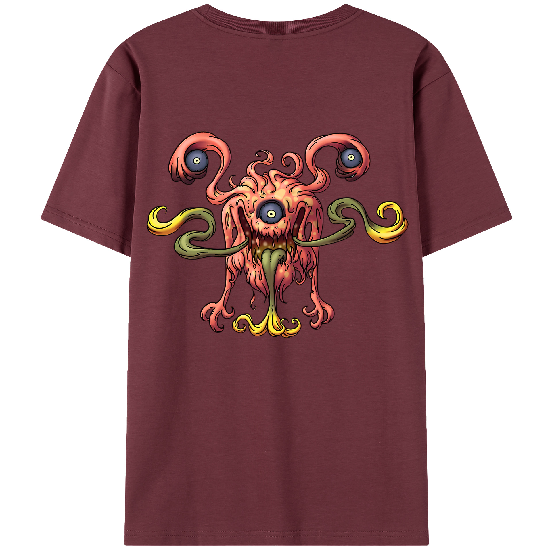 （画像用） ドラゴンクエスト Doragon Kuesuto Dragon Quest 綿100％半袖Tシャツ（背面プリント）